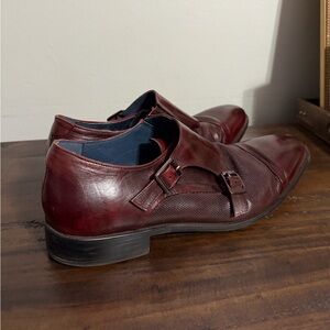 Stacy Adams Burgundy Double Monk Strap Oxfords